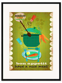 Gerahmter Kunstdruck Bon Appetit