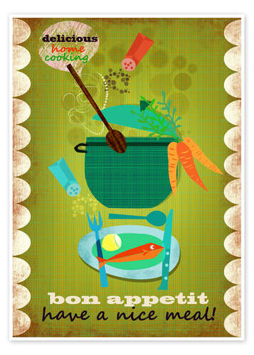 Poster Bon appétit (anglais)