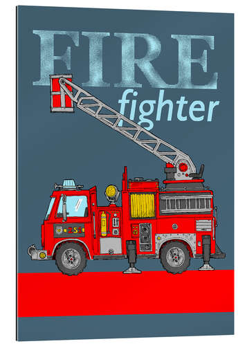 Galleriprint fire fighter fire truck