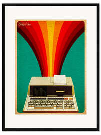 Framed art print Grandfather Computer