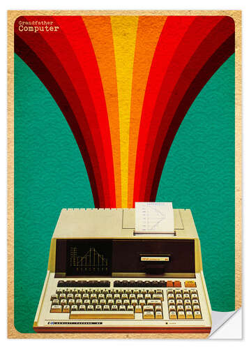 Autocolante decorativo O avô do computador