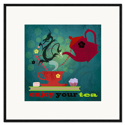 Ingelijste kunstdruk Enjoy your tea