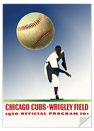 Självhäftande poster chicago cubs 1950