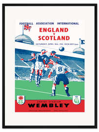 Gerahmter Kunstdruck England - Scotland 1953
