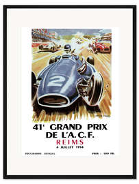 Gerahmter Kunstdruck grand prix reims