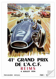 Självhäftande poster grand prix reims