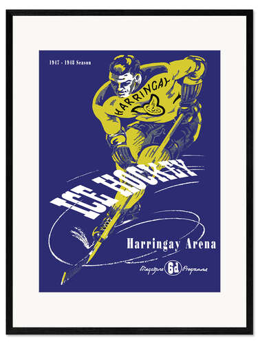 Ingelijste kunstdruk harringay ice hockey