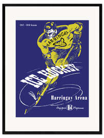 Impressão artística com moldura harringay ice hockey