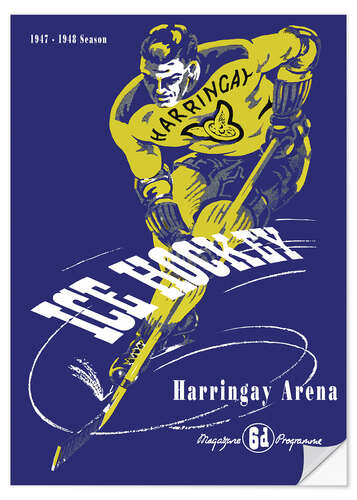 Selvklebende plakat harringay ice hockey