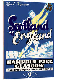 Wood print scotland vs england 1952