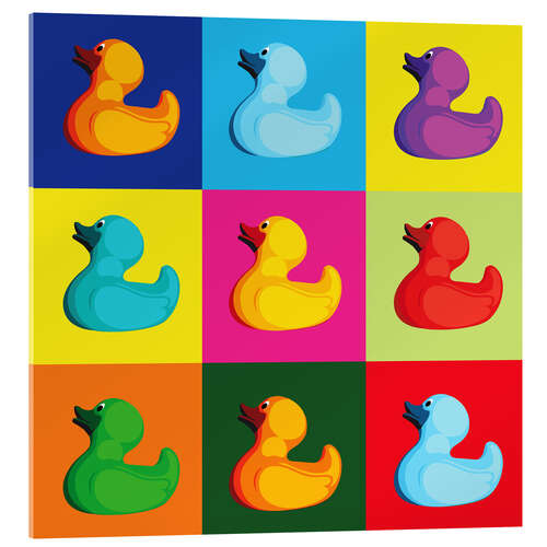 Acrylglasbild Pop Art Ente