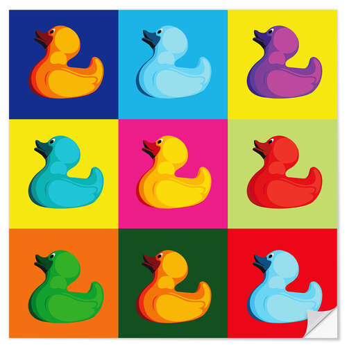 Wall sticker Pop art duck