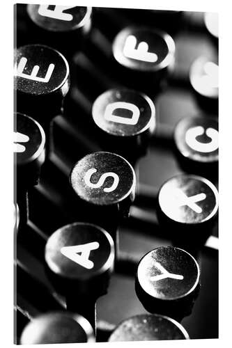 Quadro em acrílico Typewriter keys