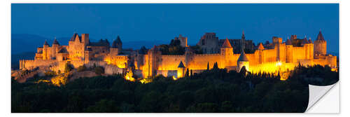 Selvklebende plakat France - Castle Carcassone