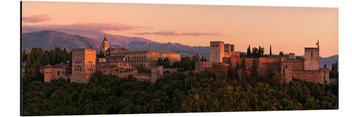 Alubild Spanien - Granada Alhambra Sonnenuntergang