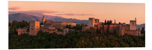 PVC print Spain - Granada Alhambra Sunset