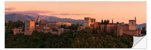 Wall sticker Spain - Granada Alhambra Sunset