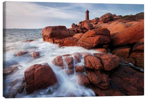 Canvastavla Brittany - Côte de Granit Rose - Phare de Mean Ruz