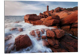 Quadro em plexi-alumínio Brittany - Côte de Granit Rose - Phare de Mean Ruz