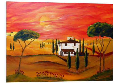 Tableau en PVC Chaleur toscane