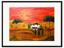 Kunsttryk i ramme Warmth of Tuscany