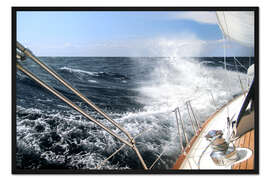 Gerahmter Kunstdruck Segeln im Sturm I