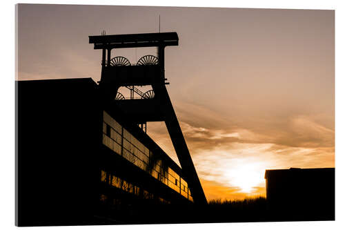 Acrylic print Colliery in Sunset