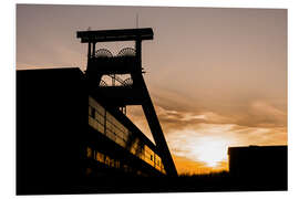 Foam board print Colliery in Sunset