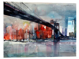 Obraz na PCV New York, Brooklyn Bridge IV