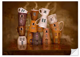 Muursticker Cofffeetime in the kitchen