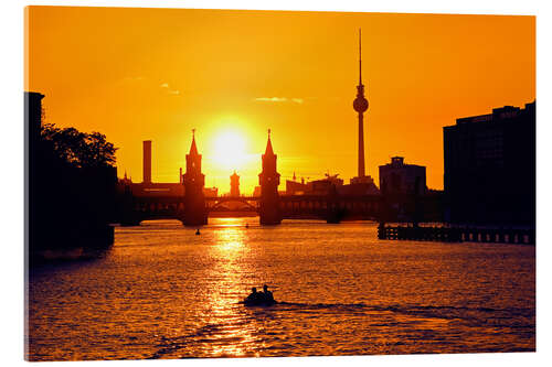 Acrylic print berlin oberbaum bridge