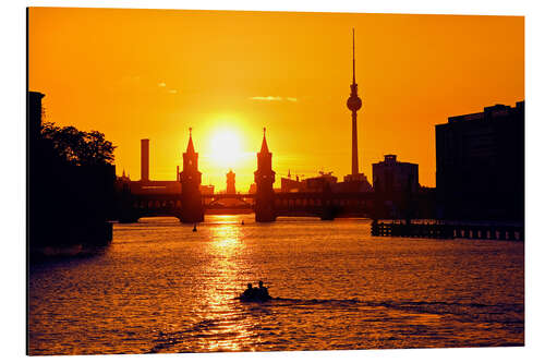 Print på aluminium berlin oberbaum bridge