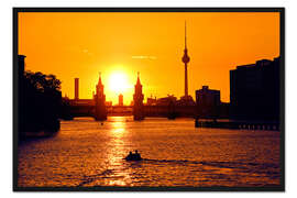 Gerahmter Kunstdruck Berlin Oberbaumbrücke