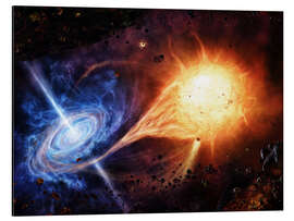 Magnettafel Ein binäres System in der Nähe eines schwarzen Lochs