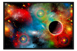 Gerahmter Kunstdruck Buntes Universum