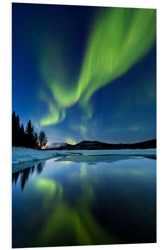 Bilde på skumplate Aurora Borealis over Sandvannet Lake 