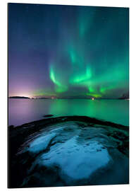 Aluminium print Aurora Borealis over Vagsfjorden