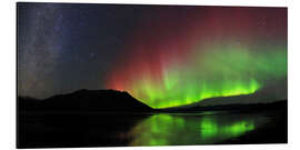 Aluminium print Polar Lights, Milky Way and Big Dipper