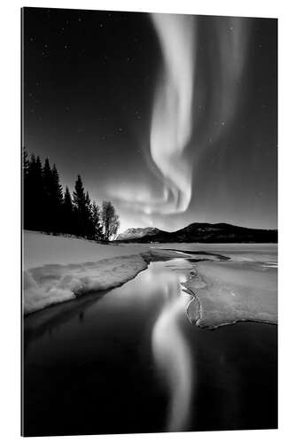 Gallery print Aurora Borealis over Sandvannet Lake in Troms County, Norway