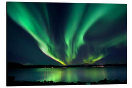 Magnettafel Polarlichter über Tjeldsundet in Troms