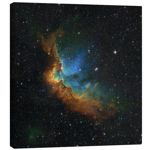 Canvas print NGC 7380 in the Hubble palette colors