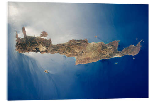 Cuadro de metacrilato View from space of the island of Crete