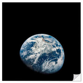 Wall sticker Earth from the viewpoint of Apollo 8