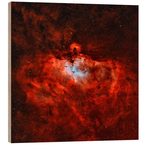 Wood print The Eagle Nebula in the constellation Serpens