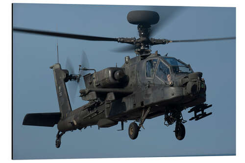 Aluminiumsbilde A U.S. Army AH-64 Apache helicopter.