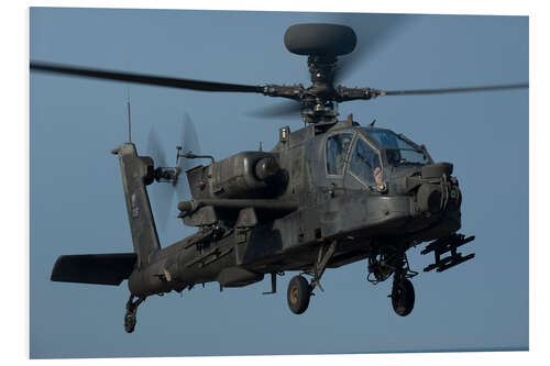 Tableau en PVC A U.S. Army AH-64 Apache helicopter.