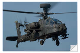 Wandsticker Ein Amerikanischer AH-64 Apache helicopter