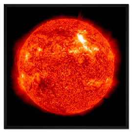 Gerahmter Kunstdruck Sonneneruption auf der Sonnenoberfläche