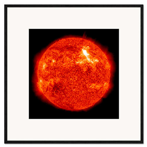 Ingelijste kunstdruk Solar flare on the Sun's surface