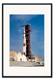 Gerahmter Kunstdruck Apollo-11-Raumfahrzeug hebt vom Kennedy Space Center ab - NASA